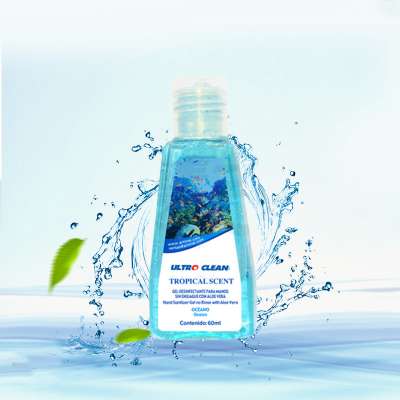 60ML Wholesale Mini Pocket OEM Promotional Ocean Essence Antiseptic Alcohol Hand Sanitizer Gel